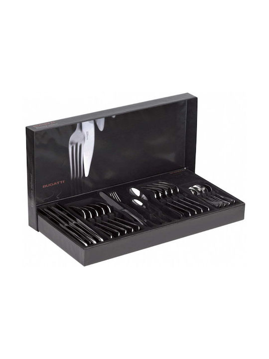 Casa Bugatti Optical Old-silver Besteckset Edelstahl Silber 24Stück
