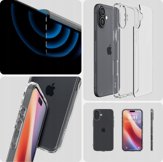 Spigen Crystal Hybrid Crystal Задна корица Силикон Прозрачен (iPhone 16)