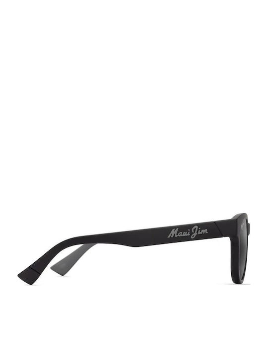 Maui Jim Ανδρικά Γυαλιά Ηλίου με Μαύρο Κοκκάλινο Σκελετό και Μαύρο Καθρέφτη Φακό 668-02