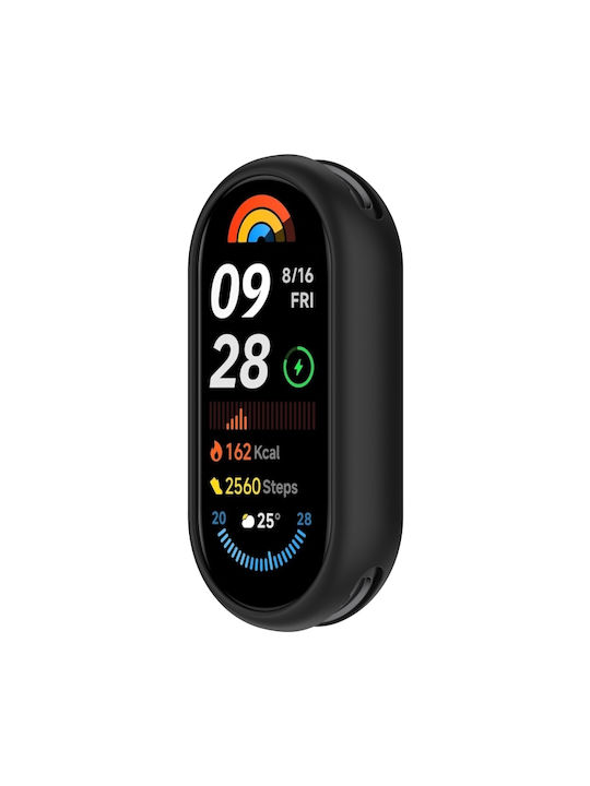 Xiaomi Mi Band 8 NFC Glossy Surface Silicone Case Black
