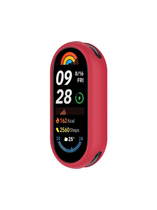 Xiaomi Smart Band 9 Glossy Surface Silicone Protection Case Rose Red Xiaomi Smart Band 9 Glossy Surface Silicone Protection Case Rose Red