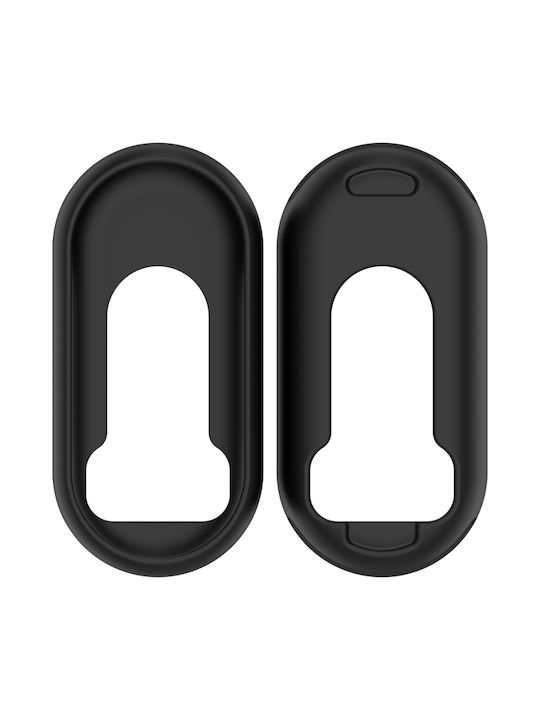 Xiaomi Mi Band 8 NFC Glänzende Oberfläche Silikonhülle Schwarz