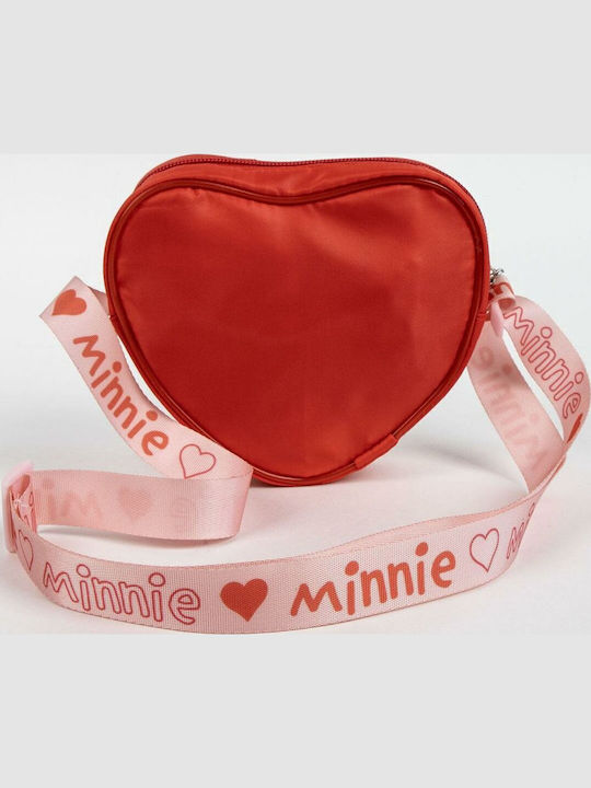 Minnie Mouse Παιδική Τσάντα Ώμου Κόκκινη 15x14x4εκ.