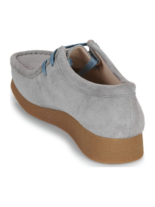 Wallabee Evosh Women's Leather Oxford Shoes Gray