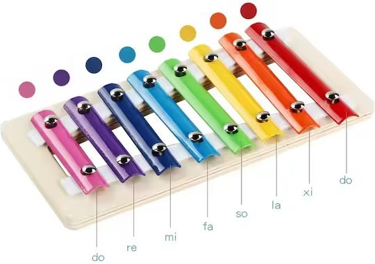 Cuburi de Măsurare Xilofon Învățare Lemn Copii 2 Ani și Peste 21x19x22cm Multicolor