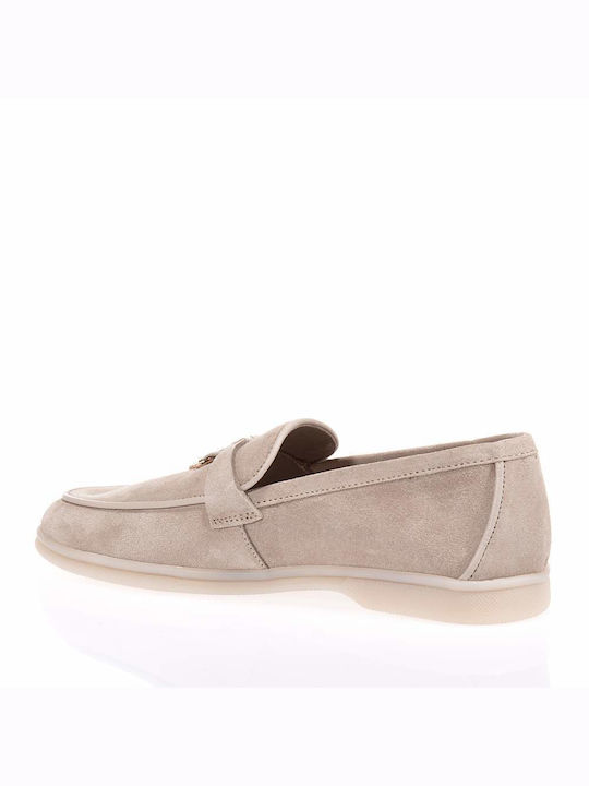 Komis & Komis Leder Damen Loafers in Beige Farbe