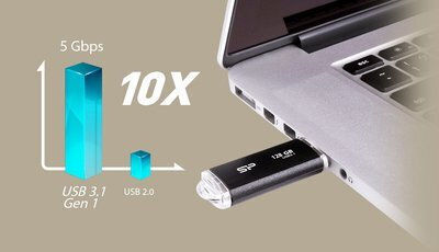 Silicon Power Blaze 64GB USB 3.2 Stick Black