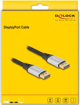 DeLock Кабел DisplayPort мъжки - DisplayPort мъжки 1м Черен (80633)