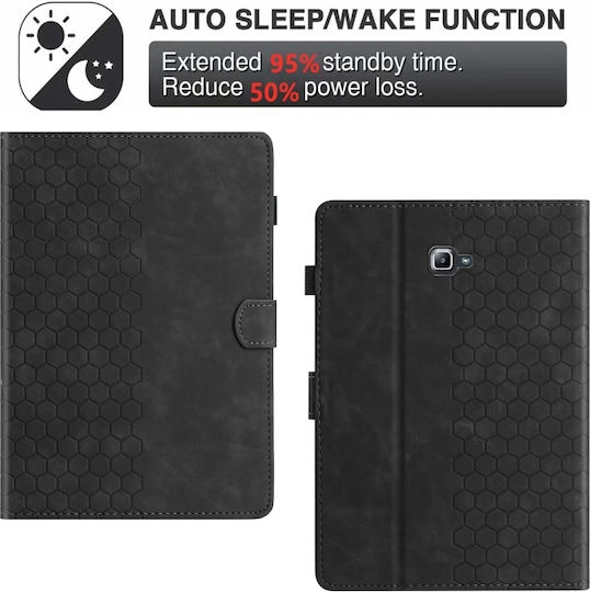 Honeycomb Flip Cover Black (Samsung Galaxy Tab A 10.1 2016 T580)