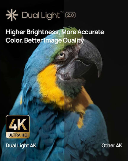 XGIMI Horizon S Pro 3D Проектор DLP 4K Ultra HD LED лампа с Wi-Fi и вградени високоговорители Бял
