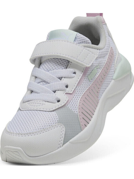 X-Ray 3 Kids Sports Running Shoes with Hoop & Loop Closure White