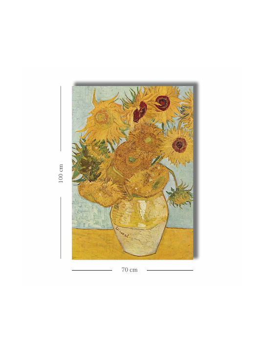 Painting 70x100 A-g Vase Twelve Sunflowers Van Gogh 978vnc1179 70x100