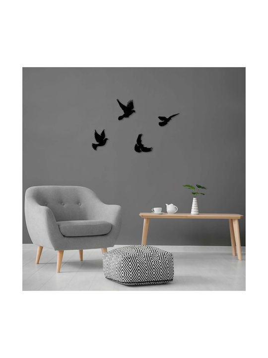 Wall Decor Set of 4pcs A-g Pigeons 899skl2359 Metal