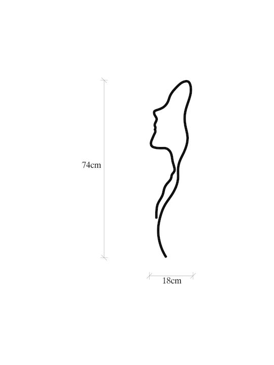 Wall Decor 18x74 A-g Woman Face Profile 891tnl1988 18x74 Metal