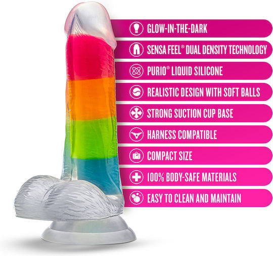 Blush Dildo cu Testicule și Ventuză 12cm