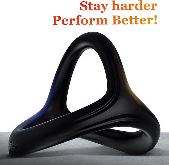 Mr Strong 3-in-1 Cock Ring Penis Enhancer Black