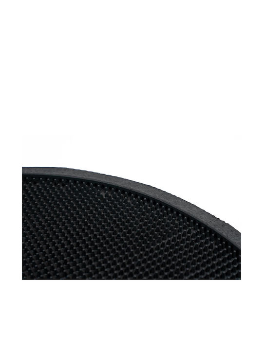 Sdim Semi-Circular Non-Slip Rubber Entrance Mat Finger Tip Black Hr 45x75cm