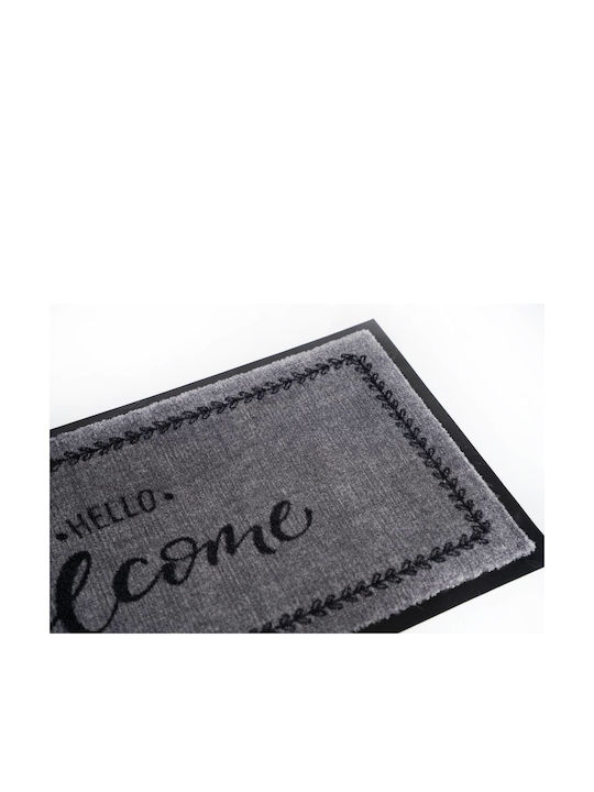 Sdim Entrance Mat Carpet Anti-Slip Backing Emotion-xs 495 Hello Welcome 40x80cm Thickness 8mm