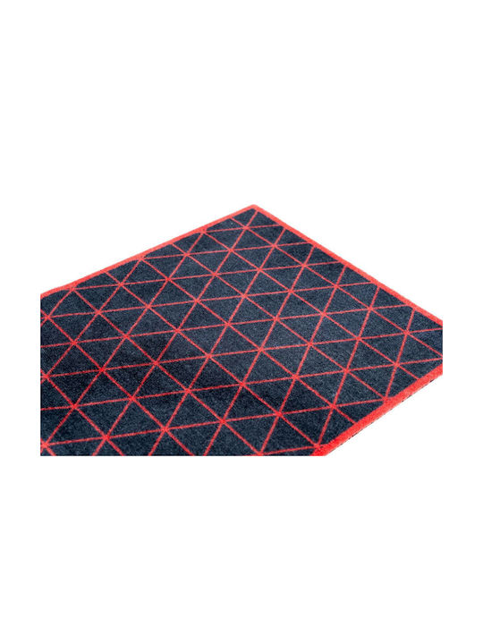 Sdim Kitchen Mat Anti-Slip Underlay Universal 029 Red Triangles 67x150cm