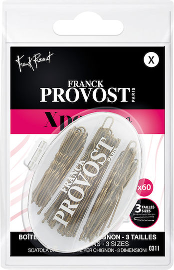 Franck Provost Απλά Τσιμπιδάκια Μαλλιών Καφέ 60τμχ