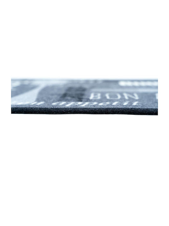 Sdim Küchenmatte Rutschfeste Unterlage Koch & Wasch 205 Chef De Cuisine Grau Schwarz 50x150cm