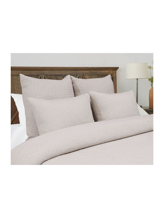 Liolios Home Rhombus Κουβέρτα Υπέρδιπλη 240x250εκ. Beige