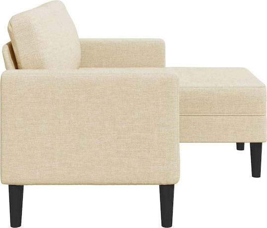 Corner Couch Cream 125x118x85 cm