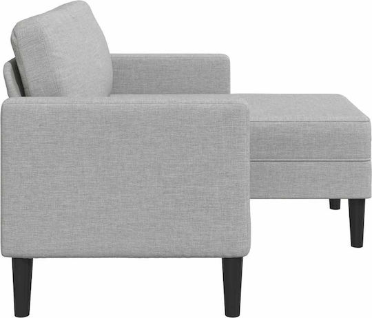 Ъглов Диван Сив 125x118x85см