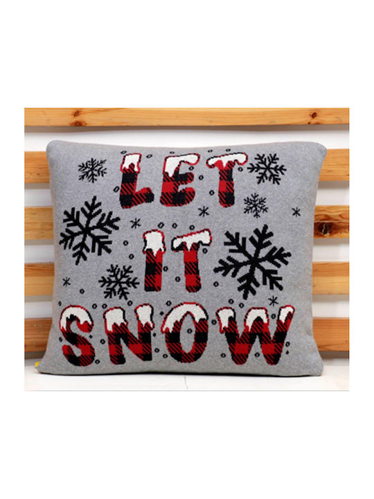 Χριστουγεννιάτικη Τραβέρσα Let It Snow 100% Cotton Knitted 45×150 Liolios Home Χριστουγεννιάτικη Τραβέρσα Let It Snow 100% Cotton Knitted 45×150 Liolios Home