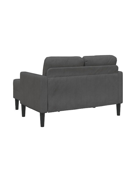 Colțar Canapea Gri Închis 125x118x85cm