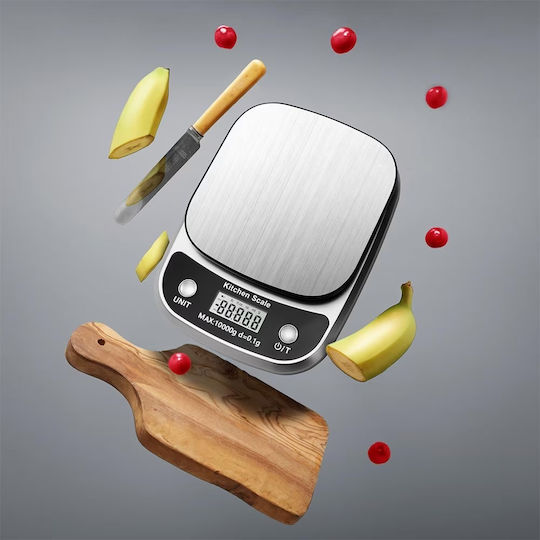 Digital Kitchen Scale Up To 10kg Silver