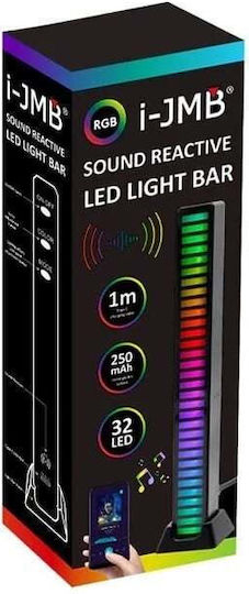 Lămpi de Gaming Bar cu 32 LED-uri Reactive la Sunet 18.5x2.4x2cm