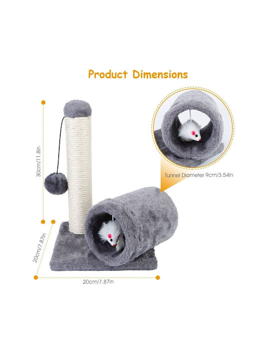 eBest Scratching Post Poles Gray 20x20x30cm