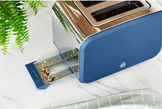 Swan Nordic Φρυγανιέρα 2 Θέσεων 900W Μπλε