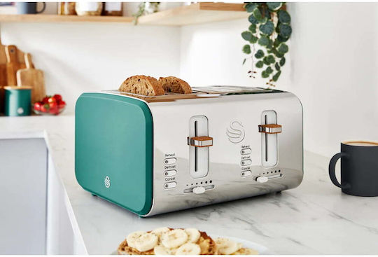 Swan Nordic Prăjitor de pâine 4 sloturi 1500W Verde