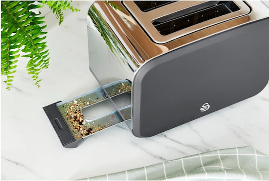 Swan Nordic Φρυγανιέρα 2 Θέσεων 900W Γκρι