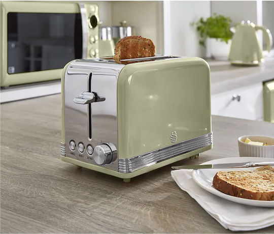 Swan Retro Prăjitor de pâine 2 sloturi 815W Gri