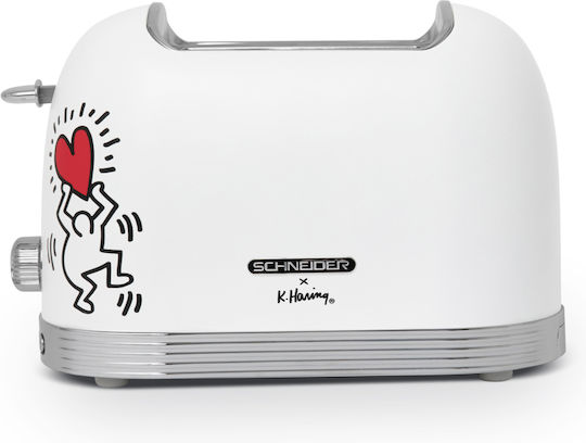 Schneider Tech Art Тостер 2 слота 815W Бяла