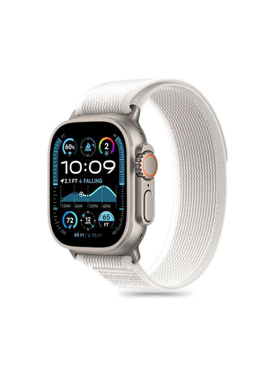 Curea din material textil Crayon Grey (Apple Watch 6 / 7 / 8 / 9 / 10 / SE / Ultra 1 / 2) (44 / 45 / 46 / 49 mm)