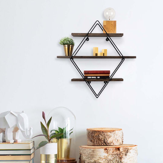Ράφι A-g Erysimum Black Walnut 38x16x42εκ.