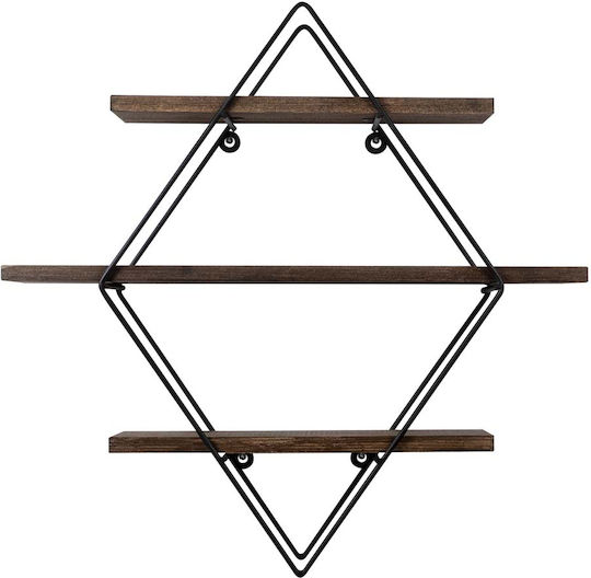 Ράφι A-g Erysimum Black Walnut 38x16x42εκ.