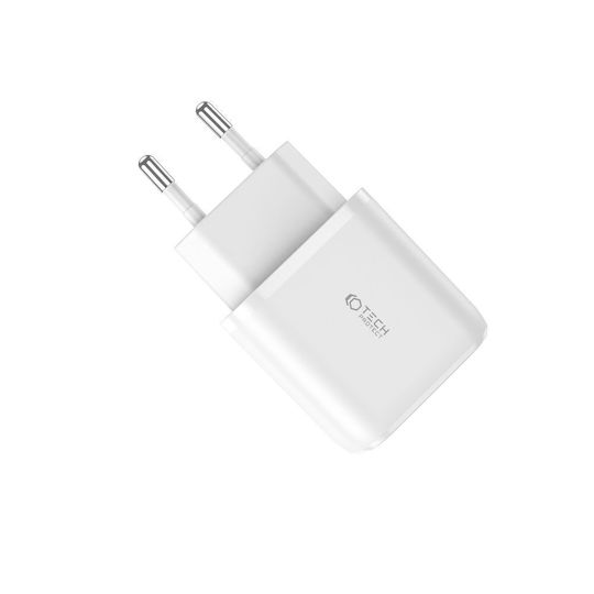 Tech-Protect Φορτιστής Χωρίς Καλώδιο με Θύρα USB-A και Θύρα USB-C 20W Power Delivery / Quick Charge 3.0 Λευκός (C20W)