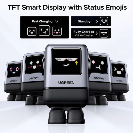 Ugreen Charging Stand GaN with USB-A Port and 3 USB-C Ports 100W Power Delivery / Quick Charge 4.0 in Gray color (X688)