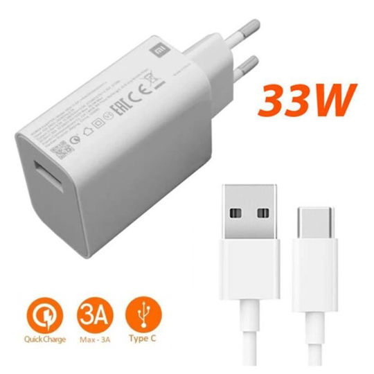 Xiaomi Charger with USB-A Port and Cable USB-C 33W Whites (BHR9956EU)
