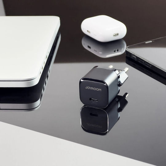 Joyroom Φορτιστής Χωρίς Καλώδιο με Θύρα USB-C 20W Power Delivery Μαύρος (JR-TCF02)