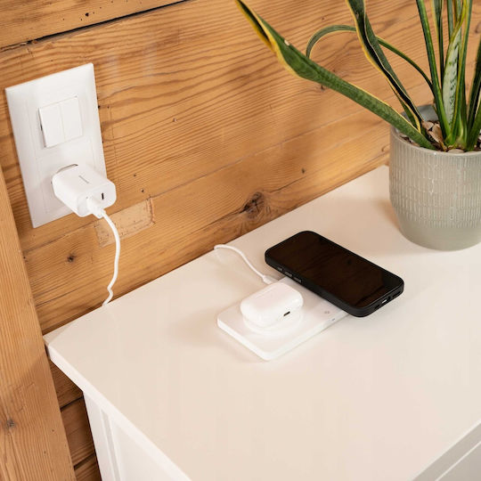 Spacecase Φορτιστής Magsafe 15W Λευκός (WM3W)