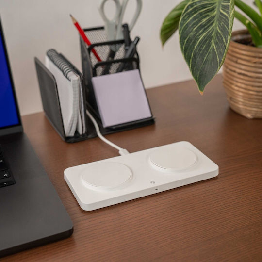 Spacecase Φορτιστής Magsafe 15W Λευκός (WM3W)