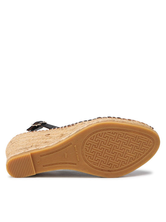 Croacia Damenplattformen im Espadrilles-Stil Schwarz