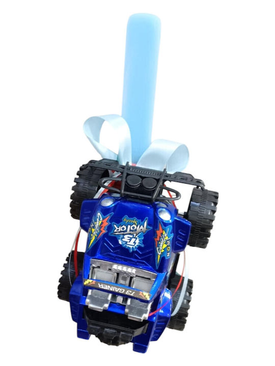 Osterkerze Kinderspielzeug Blau 4x4 Jeep Auto Bewegung Plakette Wachs Lab-5100
