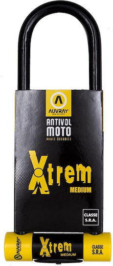 Auvray Xtrem Medium Антикражбена брава за мотоциклет Сив Цвят